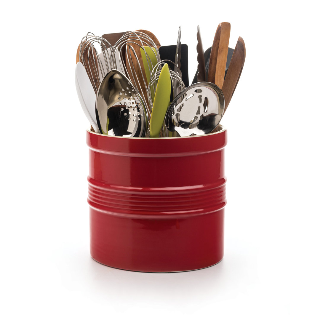 Ceramic / Porcelain Round Utensil Crock Winston Porter 