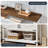Chaseburg Console Table Farmhouse Entryway Table with 2 Cabinets