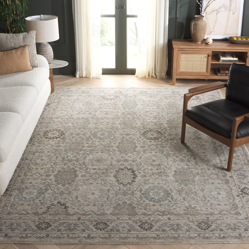 Tapis gris / beige Tulip 550, Rectangle 8 pi x 10 pi
