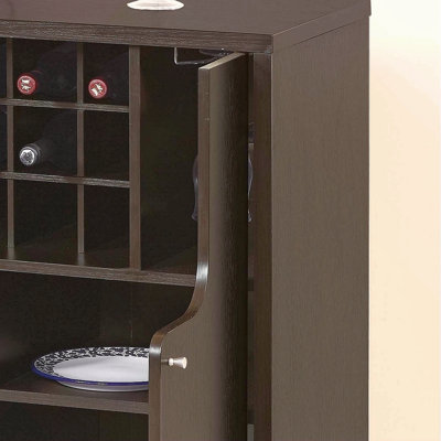 Armoire à vin Cocoa rouge avec deux portes Porte-bouteilles de vin amovible