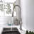 Single Handle High Arc Pull Out Kitchen Faucet,Single Level Stainless Steel Kitchen Sink Faucets With Pull Down Sprayer