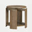 Table de bout ronde brun avec table de bout 1 pièce