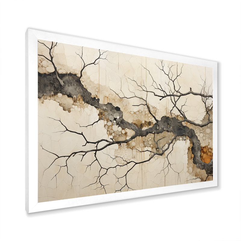 Moody Minimalisme rivière forêt I, H 34 po x l 44 po x P 1,5 po, Cadre simple blanc