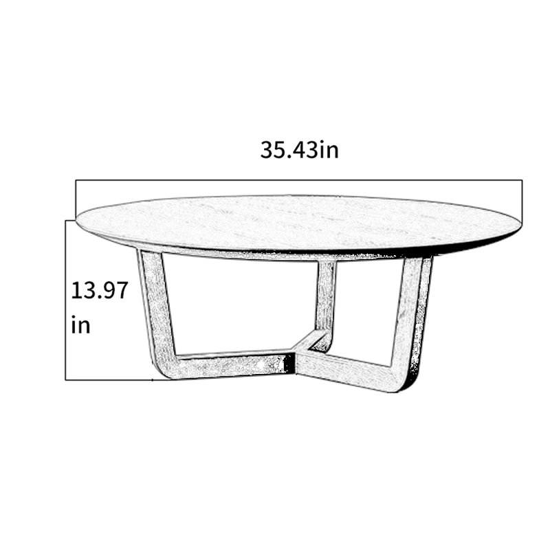 Table basse ronde au design élégant