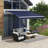 Outsunny Retractable Awning, Patio Awning Sunshade Shelter with Manual Crank Handle, 280gsm UV Resistant Fabric and Aluminum Frame for Deck, Balcony, Yard-117184939-117184934