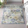 Hillsby Machine Woven Oriental Blue/Yellow/Gray Area Rug