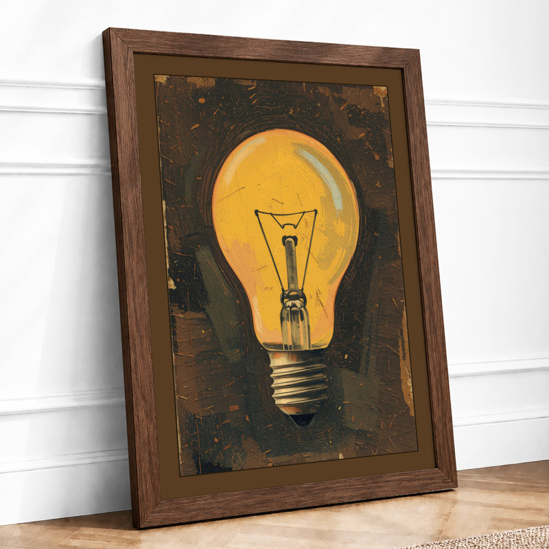 The Bulb Industrial - Framed Print, Walnut, A1 - 84.1 x 59.4 cm