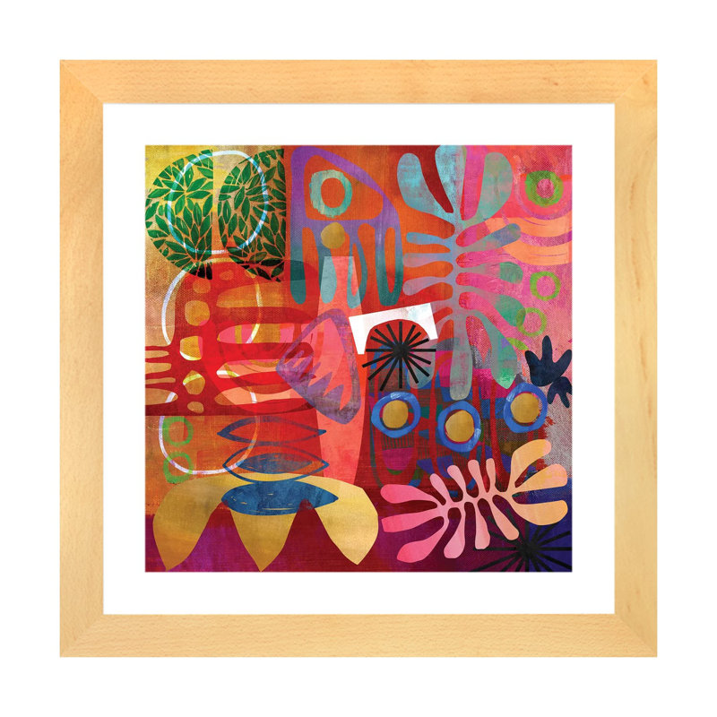 «African Abstract» par Nikki Chu - reproduction, H 24 po x l 24 po, Impression encadrée, Naturel