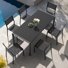 6 - Person 71.5'' W' X 33'' D Aluminum Patio Dining Set With Umbrella Hole And Stackable Chairs