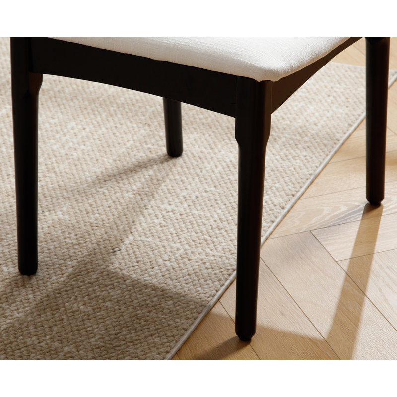 Chaises de salle à manger rembourrées modernes avec dossier, avec structure en bois massif, pour la salle à manger / salon