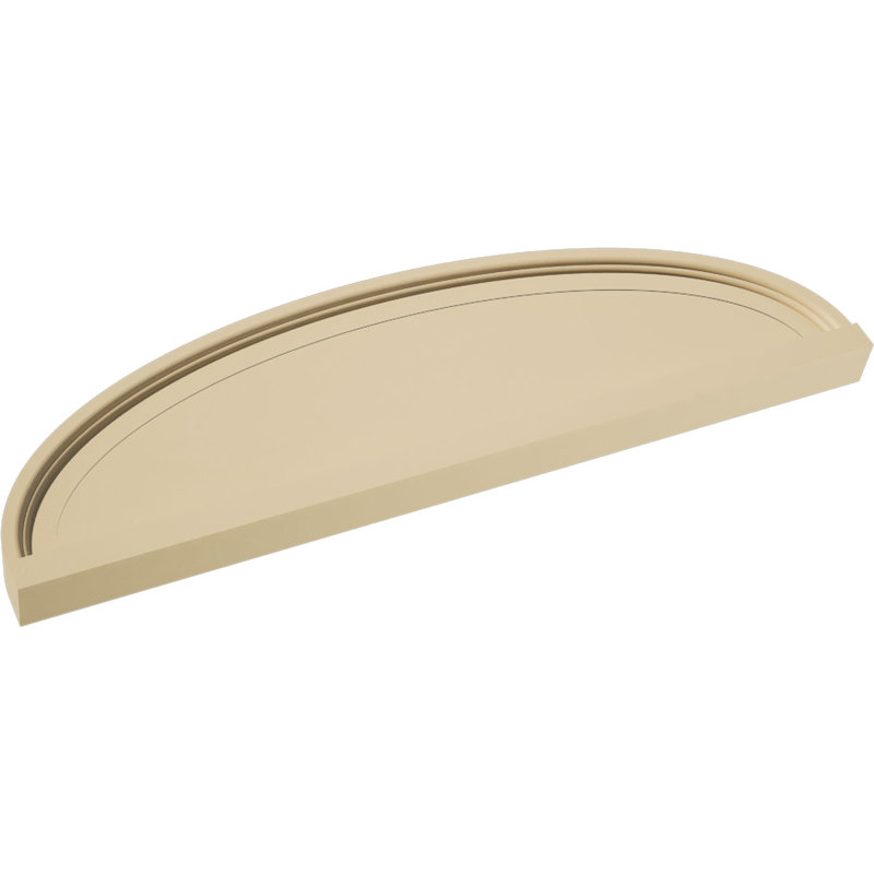 Fronton en uréthane Elliptical Signature, brun clair apprêté, 28 po x 8 po x 2 po, Aucune, Lisse