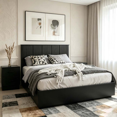 Base de lit en bois massif