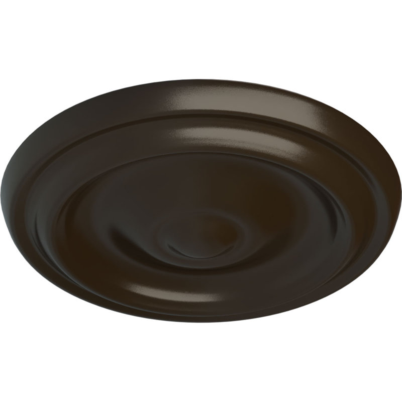 Endurathane Maria Ceiling Medallion, 9 5/8"OD x 1 1/8"P (Fits Canopies up to 1 3/4"), Hand-Painted Stone Hearth Finish