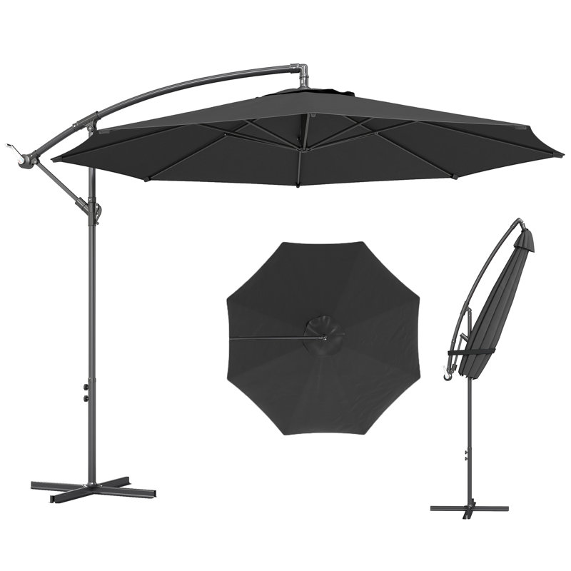 295cm Cantilever Parasol, Black