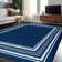 Quinnipack Dark Blue Non-Slip Area Rug