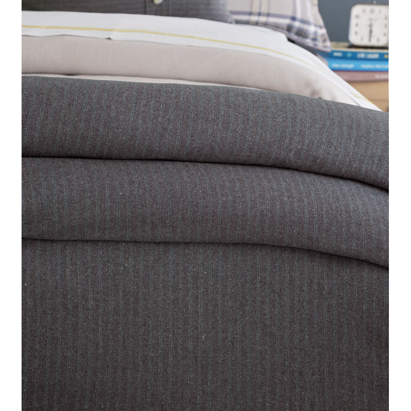 Ensemble d'édredon 100% coton gris Pattinson, Édredon simple