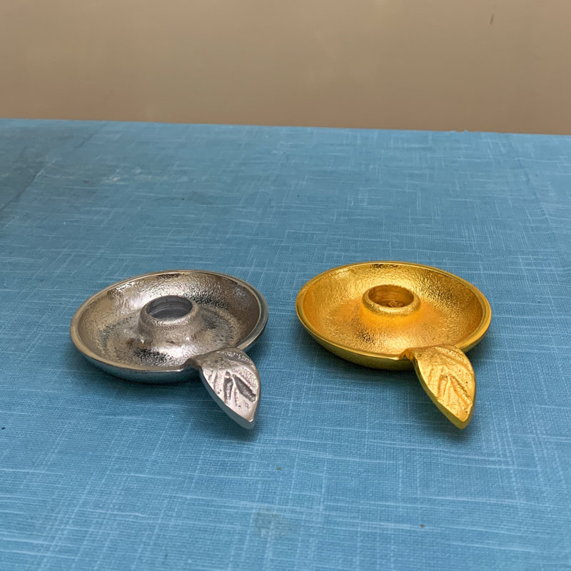 Plat de table en métal 1,5 po, Argenté/doré