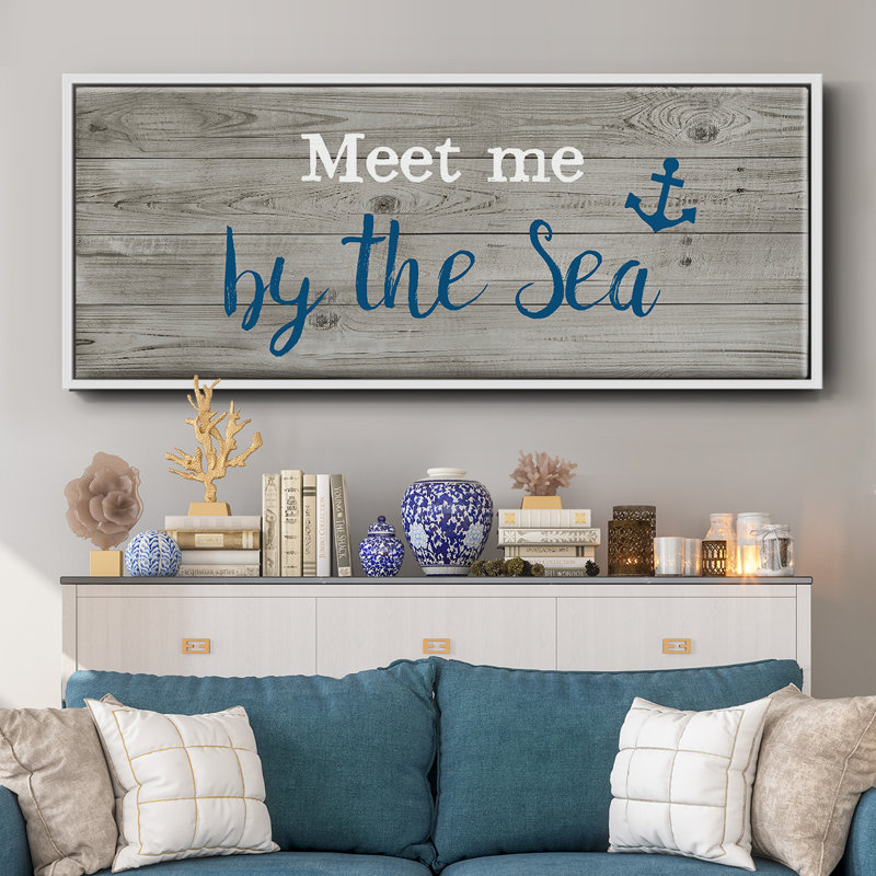 Meet Me- Framed Canvas, 24" H x 60" W