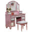 Meuble-lavabo de style transitionnel 1pc avec ensemble de tabourets avec poignées de rangement et miroir-573363588
