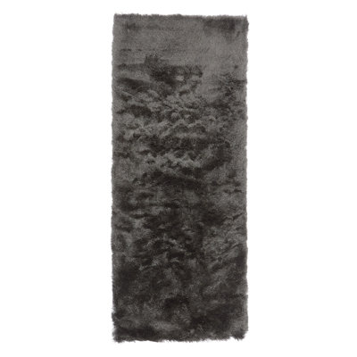 Makaila Silky Shaggy Graphite Area Rug