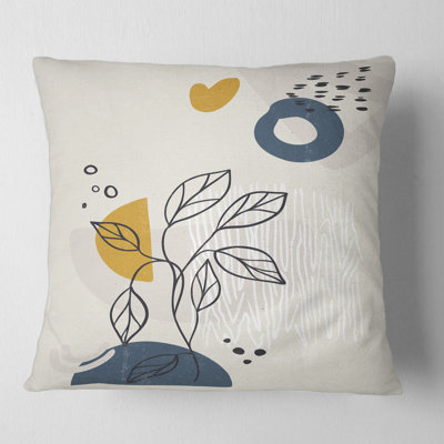Housse de coussin carré et insert Minimalistic Flowers II