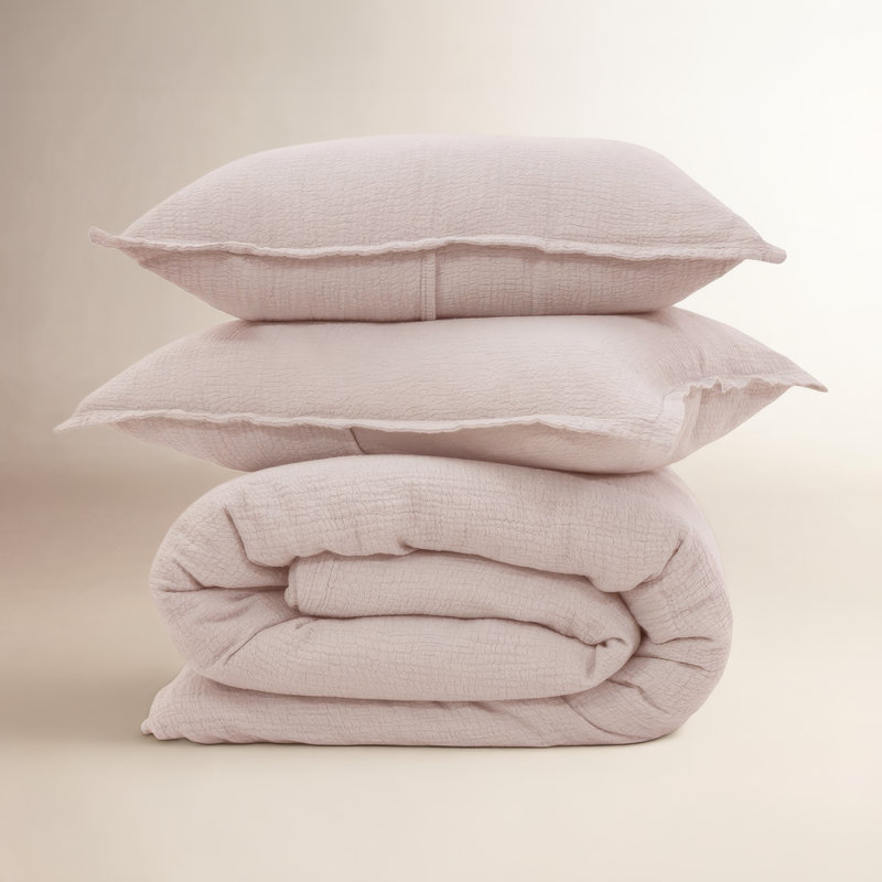 Waverly Duvet Cover, Twin Duvet Cover + 1 Standard Sham, Pebble