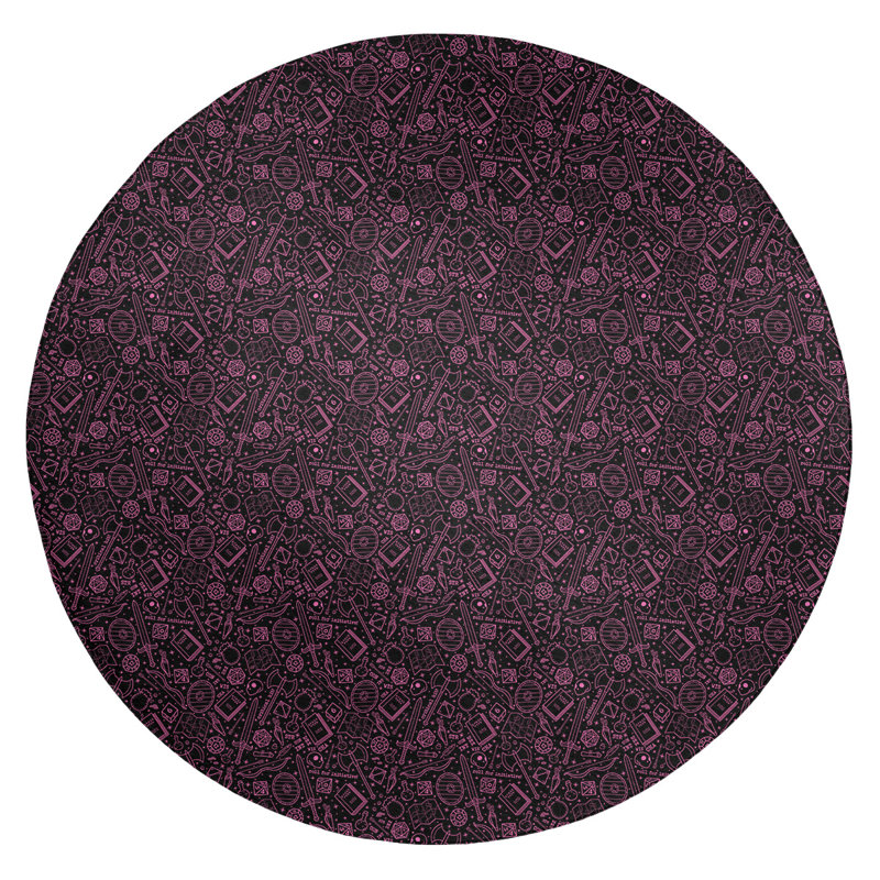 Tapis de la zone rose lines, Rond 5 pi