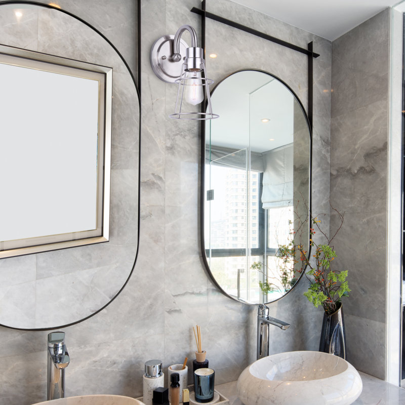 Cullins Dimmable Bath Sconce, Brushed Nickel
