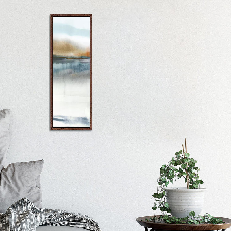 Sign Of The Times II by Isabelle Z - Panoramic Painting on Canvas, Classic Brown Wood Framed, 30.48 cm H x 91.44 cm W