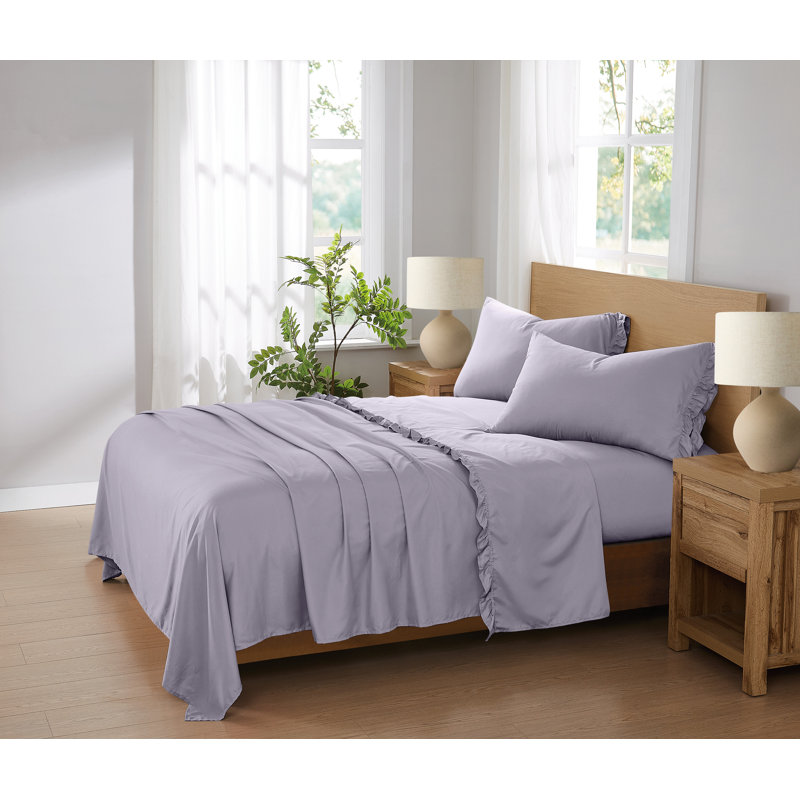 Truly Soft Solid Ruffle Sheet Set, Lavender, Full