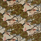 Country Weekend Flying Ducks Cotton Blend Performance Fabric
