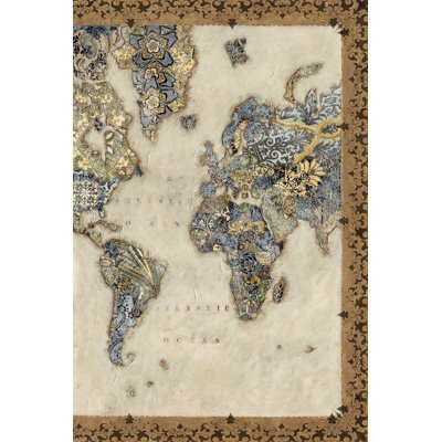Royal Map II 1 Piece Wrapped Canvas Painting