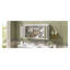 Armoire de rangement murale 55 po avec tablettes réglables, armoire de rangement blanche moderne