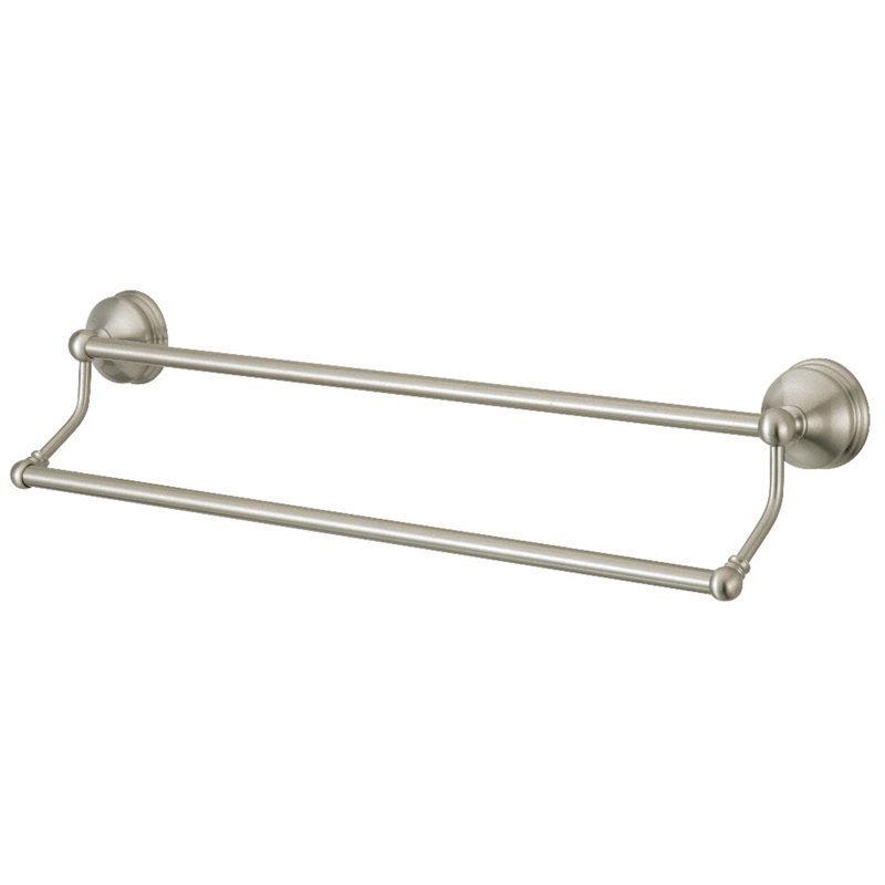 Barre à serviettes double 24 po Kingston, Nickel brossé, H 4,13 po x L 26,75 po x P 5,5 po
