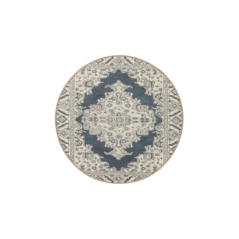 Star Patterned Woven Carpet In Gray-Blue Shades, Runner 2'6" x 9'11"