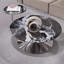 White Marble-Patterned Stone Round Nesting Coffee Table Set-129032250-129032253