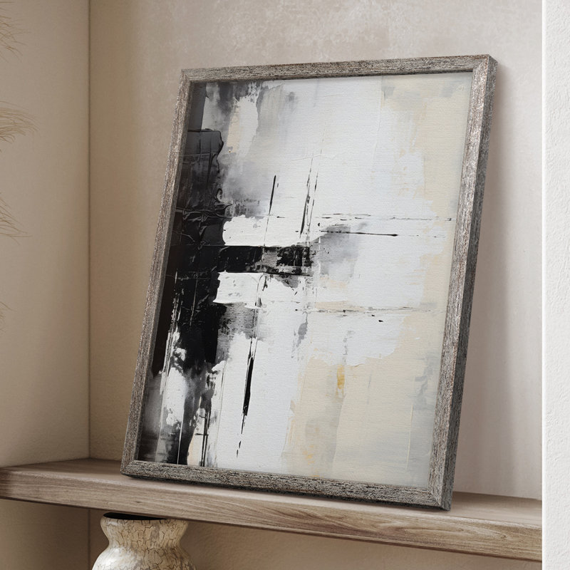 ABSTRACT Series DXV Framed Print - Solid Wood, 11" H x 9" W