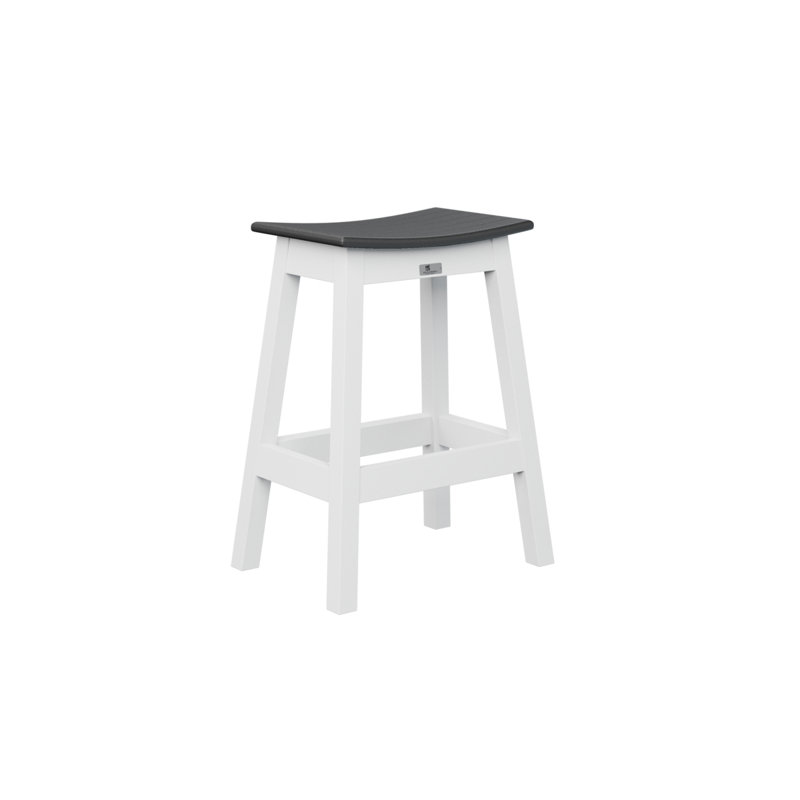 Berlin Gardens Saddle Counter Stool, 24.75", Black