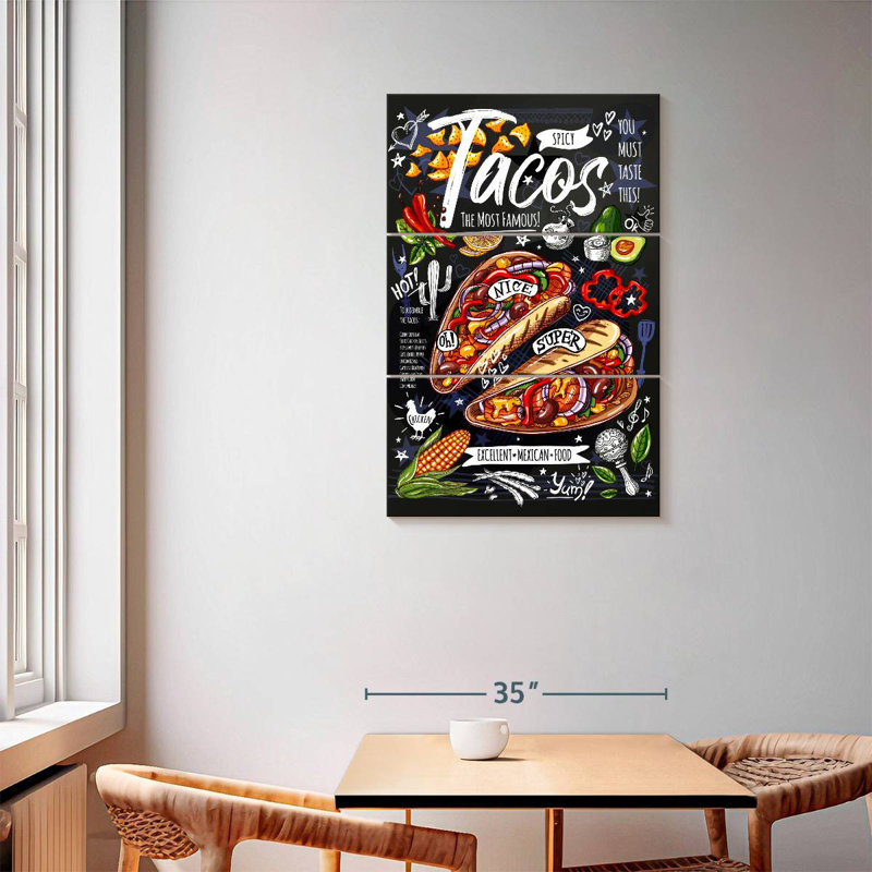 Yarlin Spicy Tacos, 57" H x 36" W