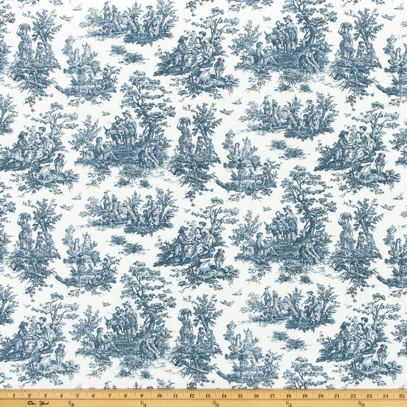 Paire de rideaux en lin bleu marine Jamestown, L 50 po x L 72 po
