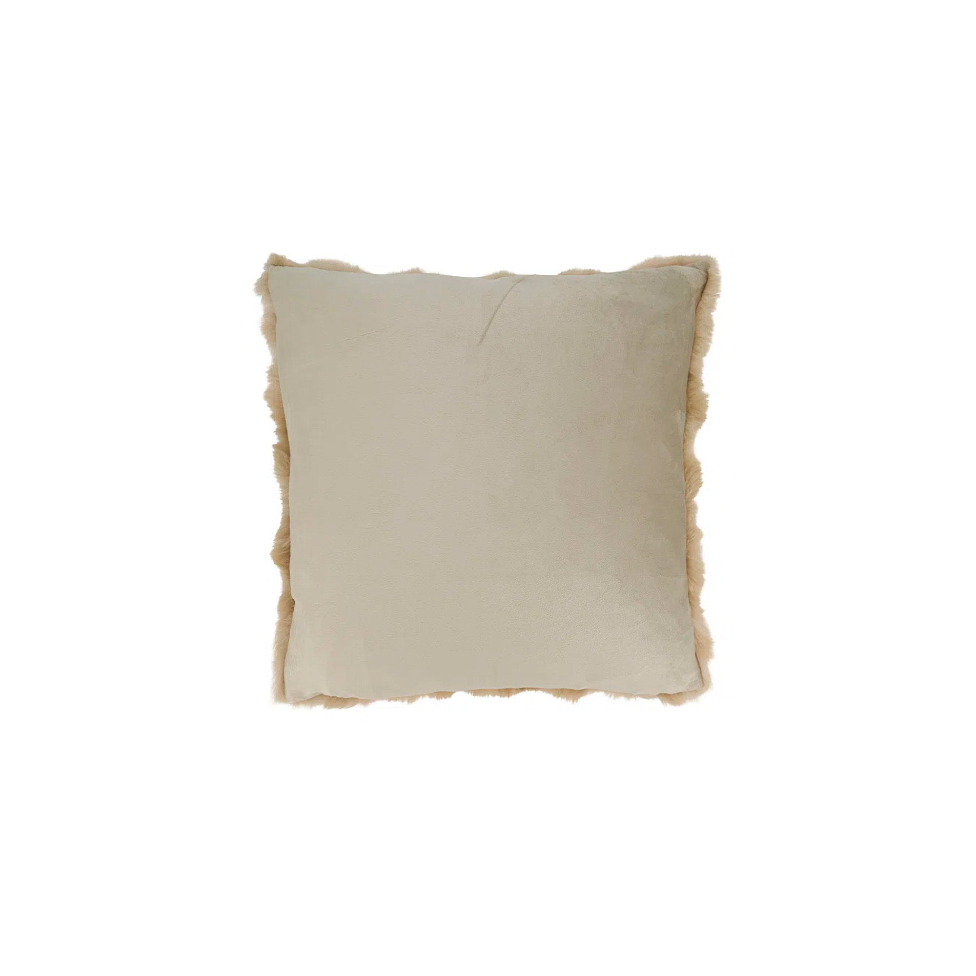 Cozy Bubble Faux Fur Pillow Cover, Natural, No Insert, Square 20"
