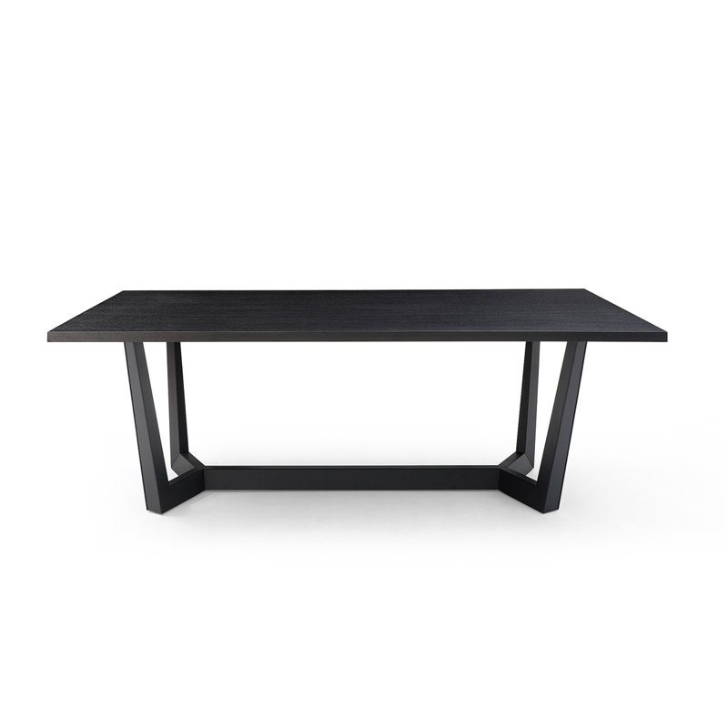 Table de salle à manger rectangulaire en panneau de fibres à densité moyenne Mid-Century moderne pour salle à manger