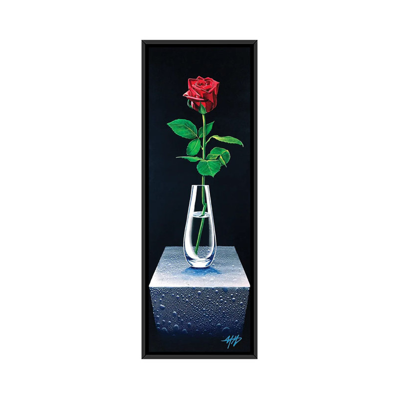 Forever Rose by Michael Goldzweig - Floater Frame Print on Canvas