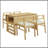 5-Piece Drop Leaf Dining Table Set with Storage Shelf-642457300