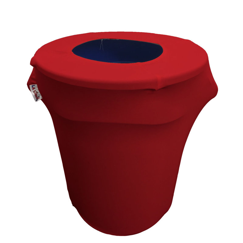 Housse pour poubelle extensible en élasthanne, Rouge