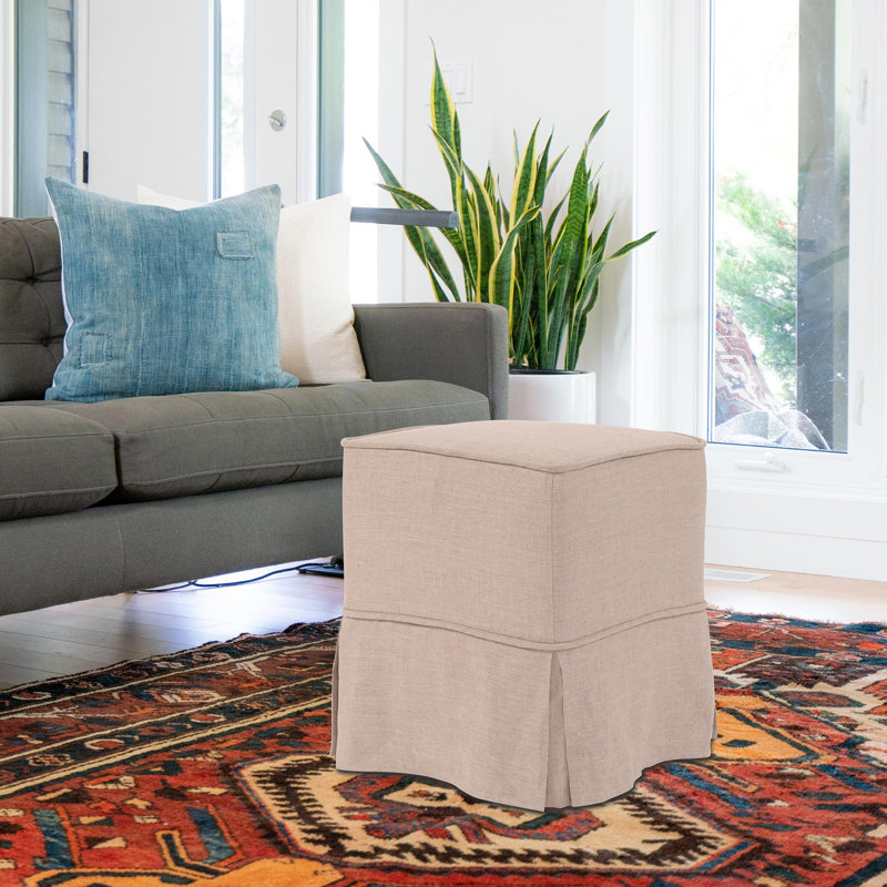 Housse pour repose-pieds en coton