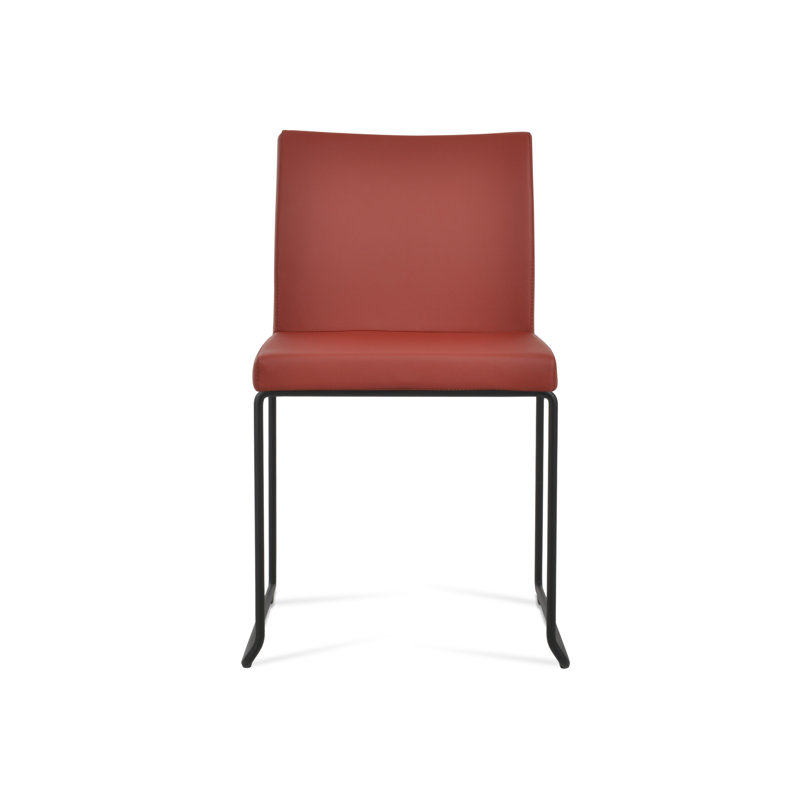 Chaise empilable Aria, Noir, noir, noir, noir, Matériau en microfibres de polyester et de polyur