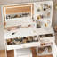 Vanity Set with LED Lights, Stool, and Quick-charging Station-1504161875