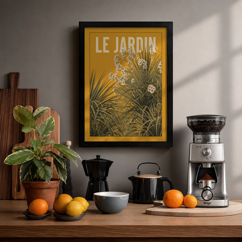 Le Jardin Botanical - Print, Black, A3 - 42.0 x 29.7 cm