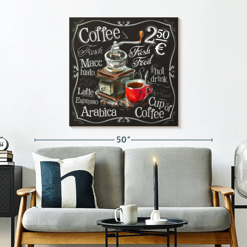 Chalkboard Coffee, 30" H x 30" W